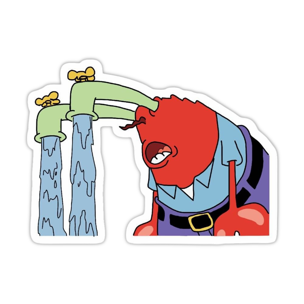 استیکر CRYING MR.KRABS